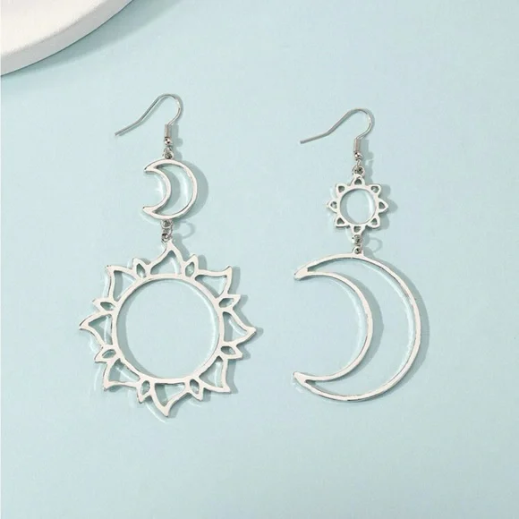 Boho Sun Moon Cut Out Elegant Gold Sliver Black - Picture 10 of 11